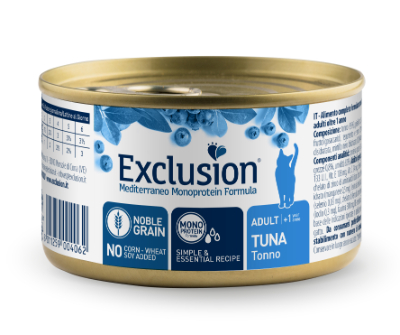 Exclusion Mediterraneo Monoprotein Noble Grain Tuna Adult Cat All Breeds